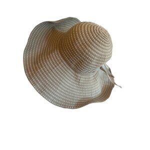 Wide Brim SunNSand Beige Straw Sun Hat